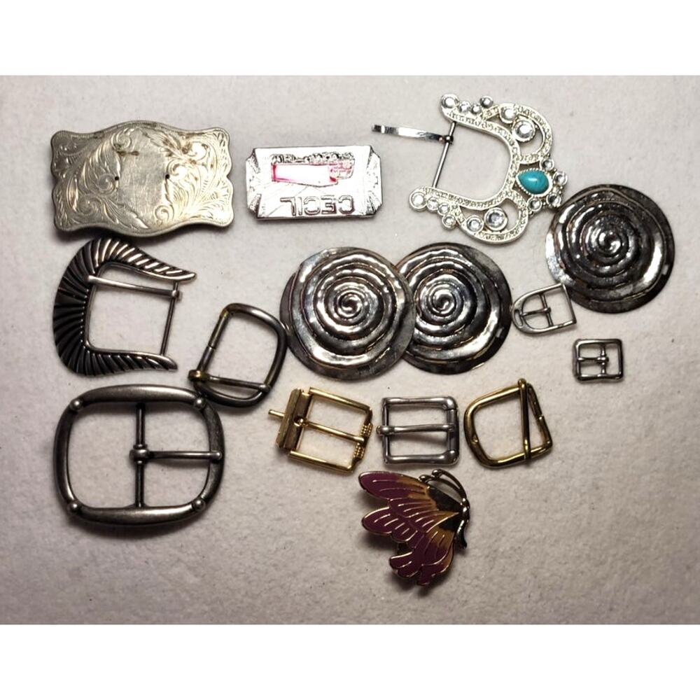 15 Pc Mens Womens Belt Buckles For Crafting Repair Parts